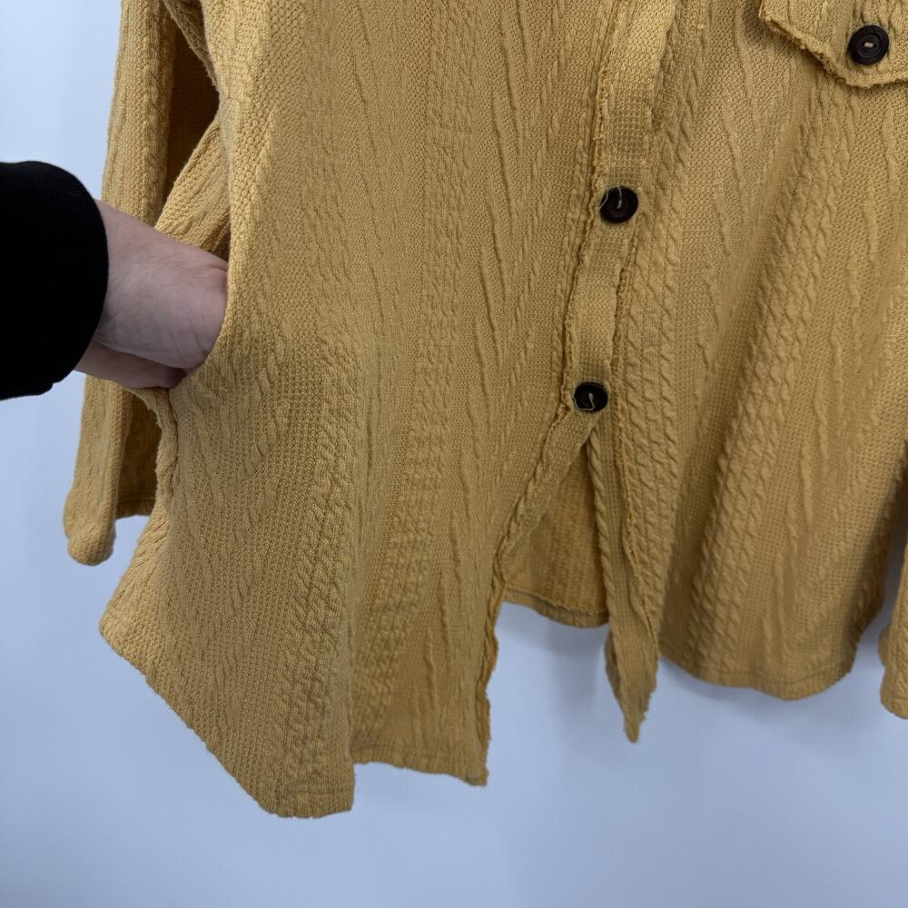 Bucketlist Button Up Shacket Cableknit Oversized … - image 7